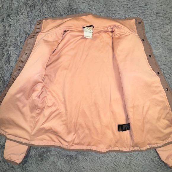 The North Face Womens Small Rose Pink Snap-Front Mountain Sweatshirt Jacket Coat - Picture 9 of 12